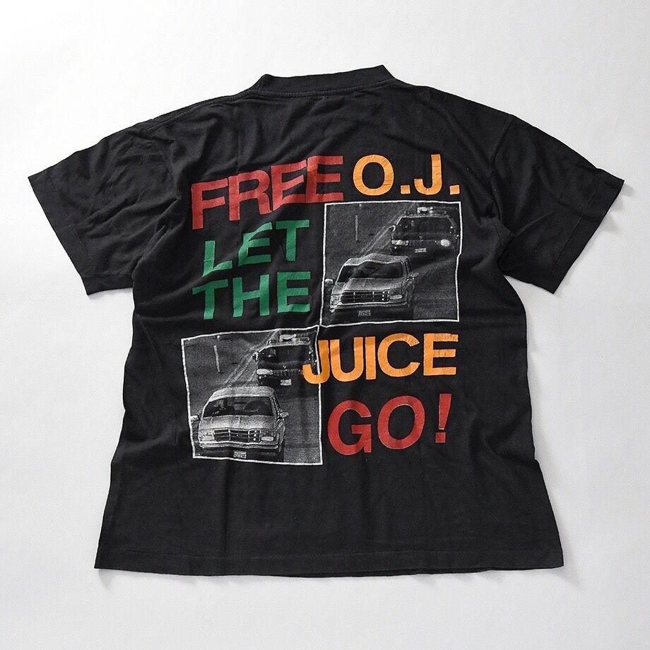 O.J. SIMPSON オレンタール ジェームス シンプソン 半袖Tシャツ コットン ブラック ブラウン ホワイト 美品 中古 4b001432 fit=scale-down,w=1200
