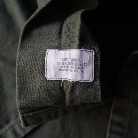 ［16 (1/2) XL fit］US AIRFORCE Olive Green Shirts_Cotton100_no.5
