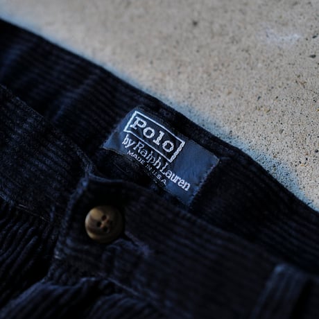 [W31 L27] VINTAGE POLO CORDUROY 2tuck PANTS_no.1
