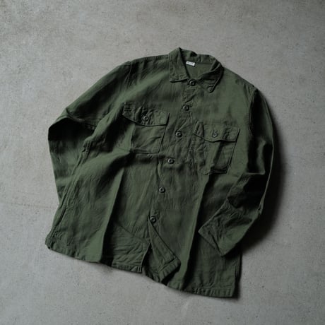 ［16 ( 1/2) / XL fit］U.S.NAVY Olive Green Shirts_Cotton100_deadstock_no.39