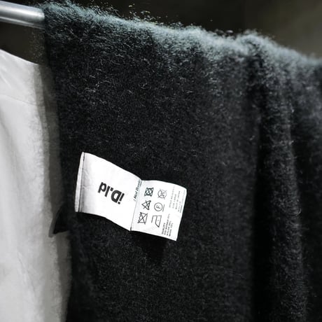 Kid Mohair Cardigan "Black Pink"