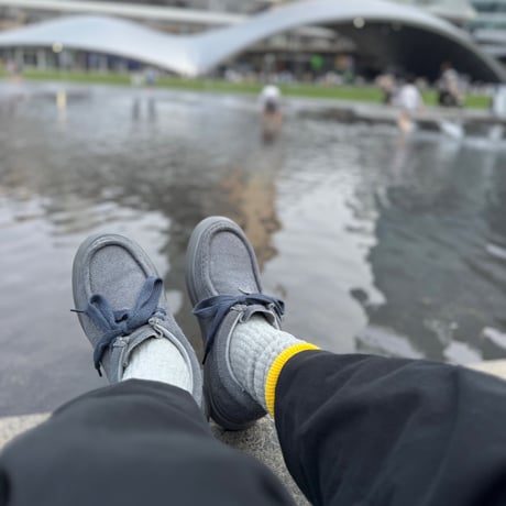 Comfort Rib Pile Socks_Gray×Yellow