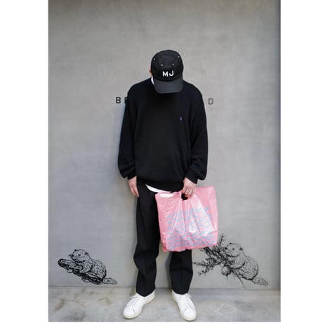 ［XXL］Vintage Polo Cotton Knit_Black