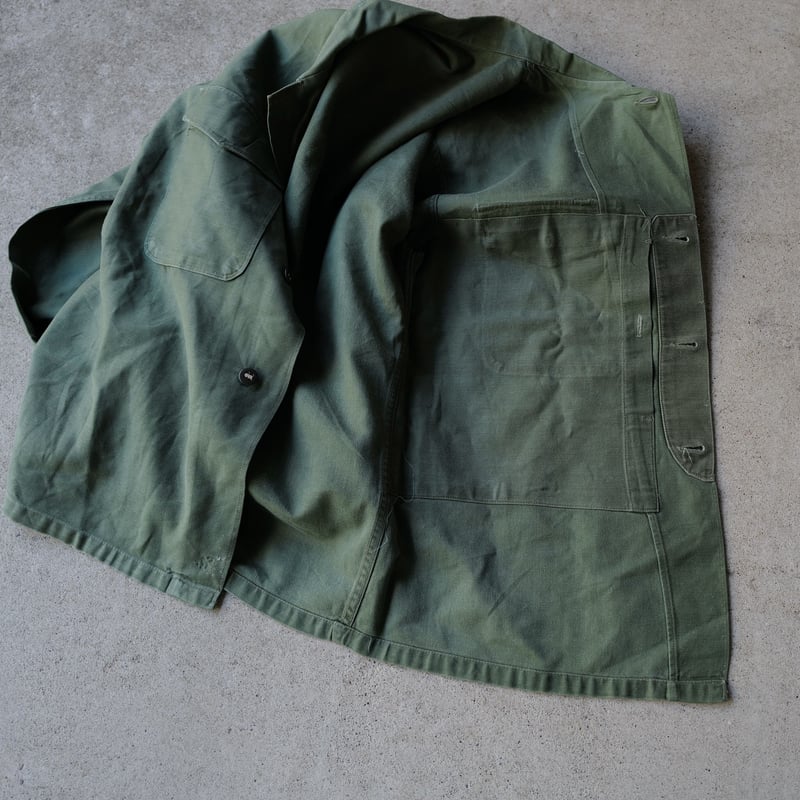 60's ◎ノンリップ U.S.M.C. デポリペア物WR POPLIN 3rd 1940's US.NAVY N-3 Poplin L/S Shirt | Unwave