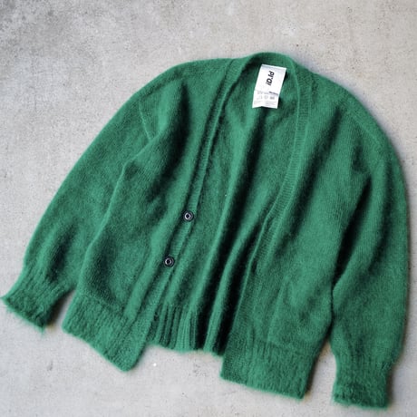 Kid Mohair Cardigan "Chiyoda Green"