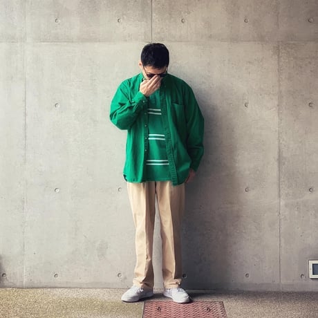 ［L］Old GAP_90s vintage_green shirt