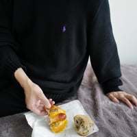 ［XXL］Vintage Polo Cotton Knit_Black