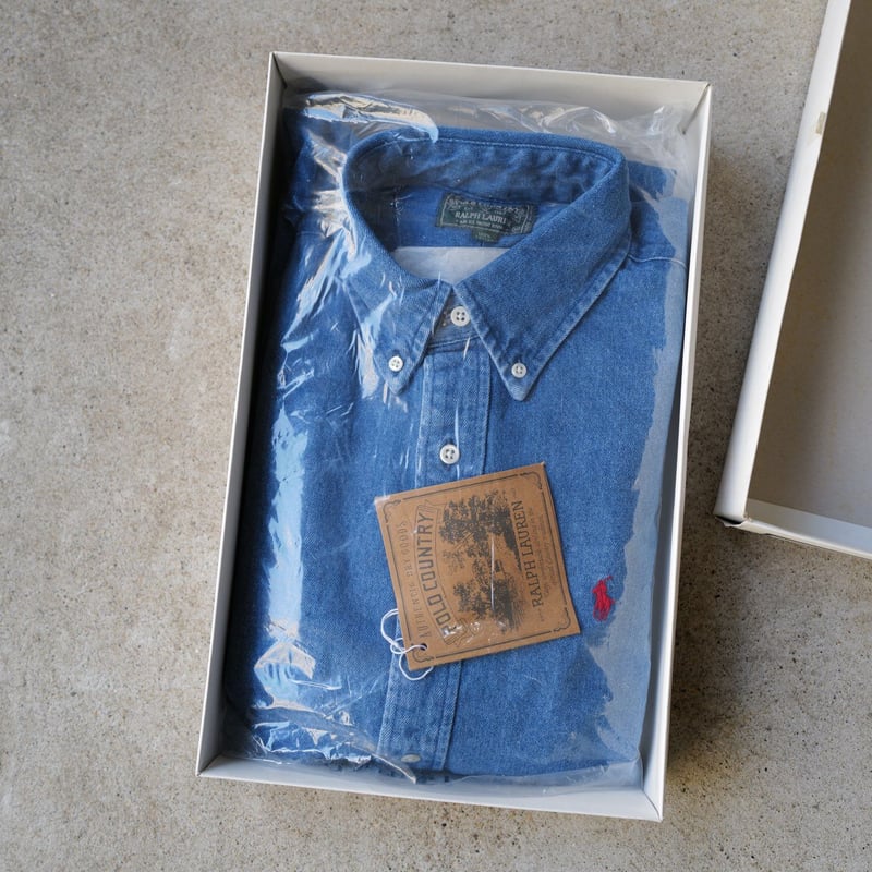 L］POLO COUNTRY Denim SHIRTS _80-90s vintage_no...