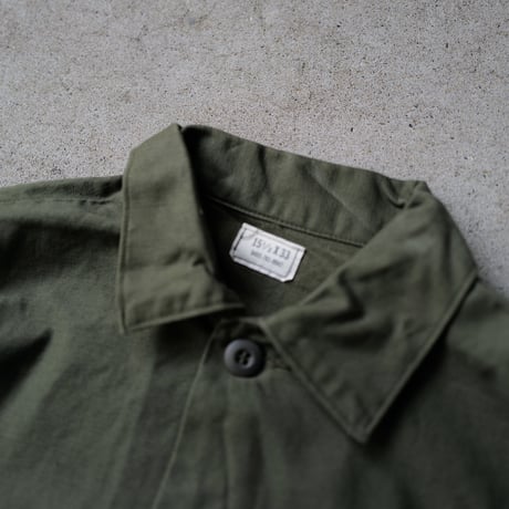 ［L (15 1/2)］USARMY Olive Green Shirts_Cotton100_deadstock_no.6
