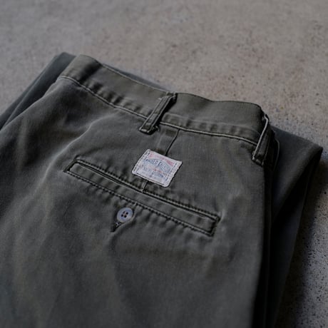 [W34 L30] VINTAGE POLO CHINO 2tuck PANTS_Military Color_no.2