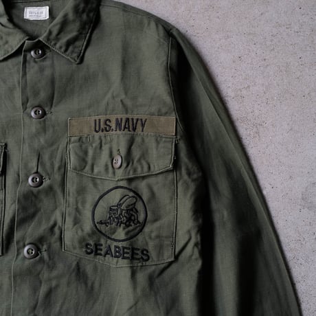［15 (1/2)］USNAVY Olive Green Shirts_Cotton 100_no.13