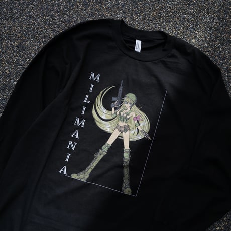 ミリマニア ブラック ロンTee