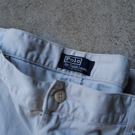 [W40] POLO CHINO SHORTS 2tuck_80-90s vintage