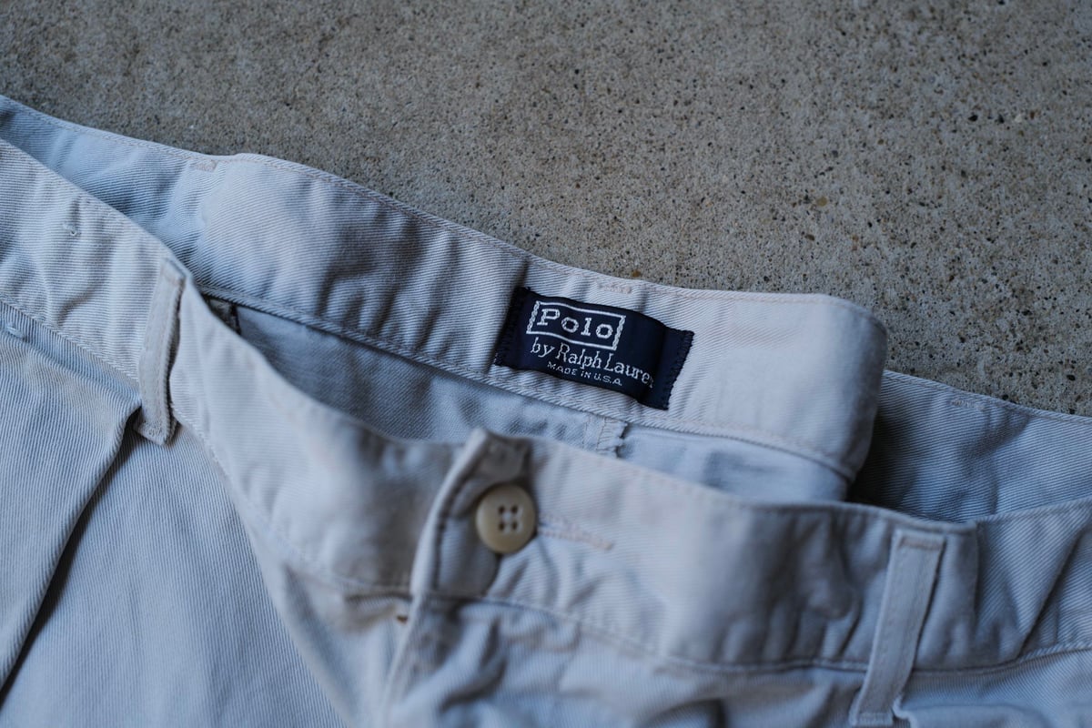 W40] POLO CHINO SHORTS 2tuck_80-90s vintage |
