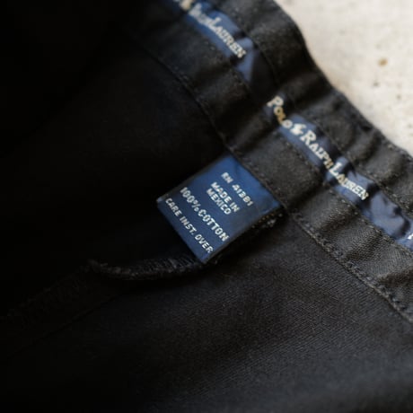 ［W36 L30］Vintage Black Pants_Polo Chino 2tuck_deadstock_no.8