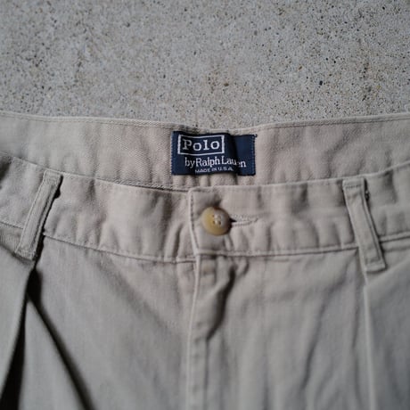 [W33] POLO CHINO SHORTS 2tuck_70-80s vintage_no.6