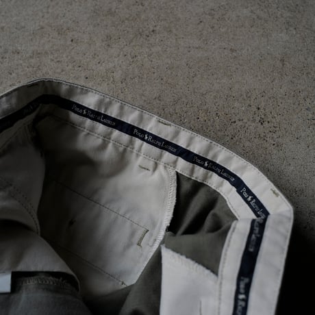 ［W37 L30］VINTAGE POLO CHINO 2tuck PANTS_Military Olive_no.8