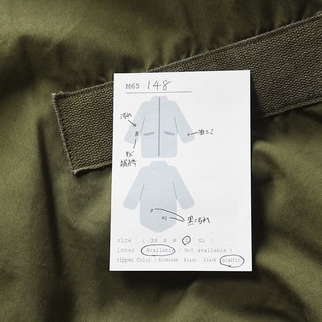 ［L］m65 parka_Plastic Zipper_no.148