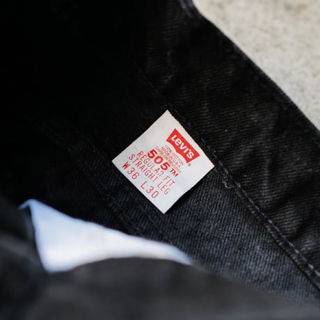 ［W36 L30］Levi's 505_Sulfur Black_Orange Tab_deadstock_no.6