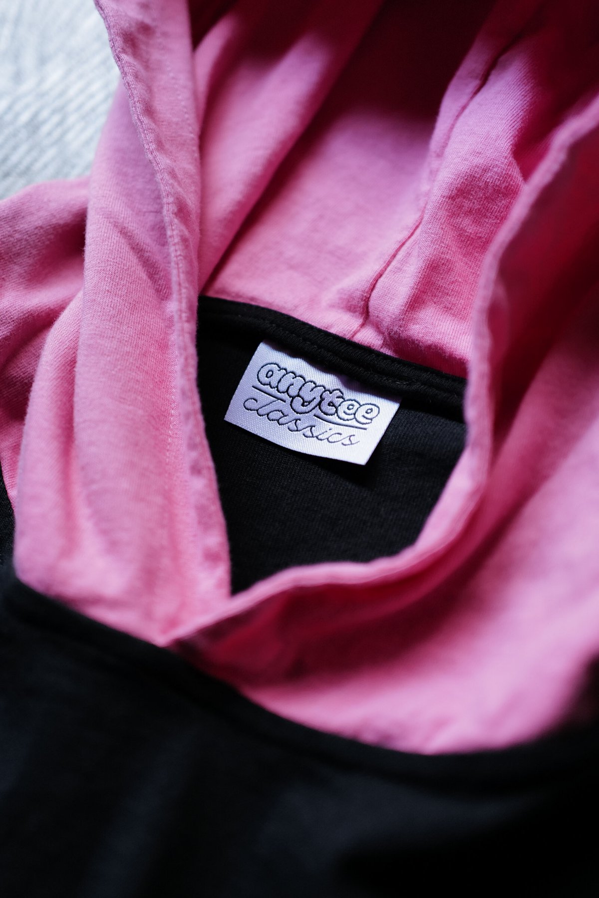新品 anytee Black Pink Two Tone Hoodie 2XL anytee classics] 