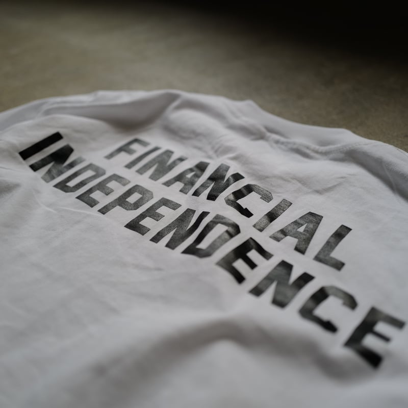 anytee classics] Financial Independent Tee_Whi