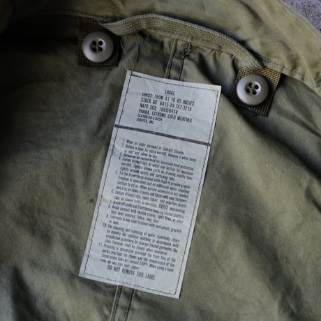 ［L］m65 parka_Plastic Zipper_deadstock