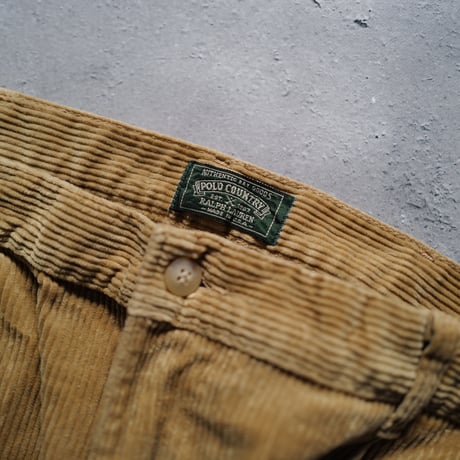 [W35 L29] POLO COUNTRY 2tuck CORDUROY PANTS_80-90s vintage