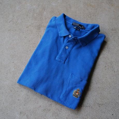 ［L］BIG POLO_MADE IN USA_90s vintage_royal blue