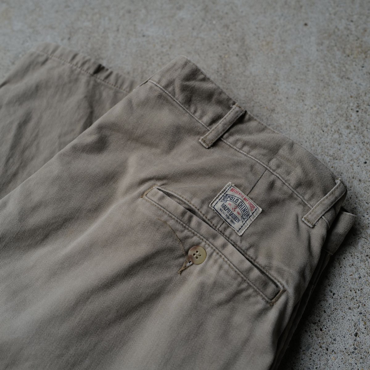 W34 L30] POLO CHINO 2tuck PANTS_90s vintage_no