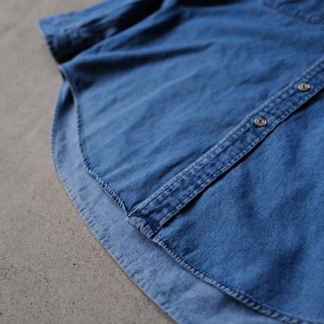 ［L］POLO Metal Button Denim SHIRTS_90s vintage