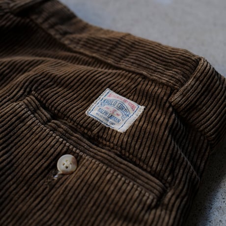 [W34 L30] VINTAGE POLO CORDUROY 2tuck PANTS_no.5