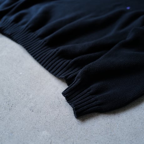 ［XXL］Vintage Polo Cotton Knit_Black
