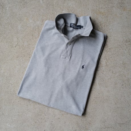 ［XL］POLO SHIRT_MADE IN USA_80-90s vintage_gray