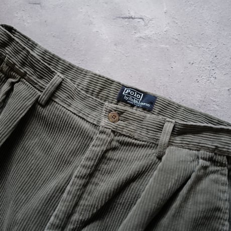[W34 L32] POLO CORDUROY PANTS 2tuck_80-90s vintage