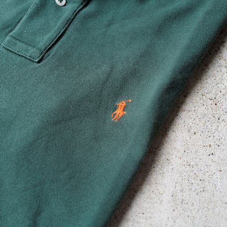 ［XL］POLO SHIRT_MADE IN USA_80-90s vintage_green