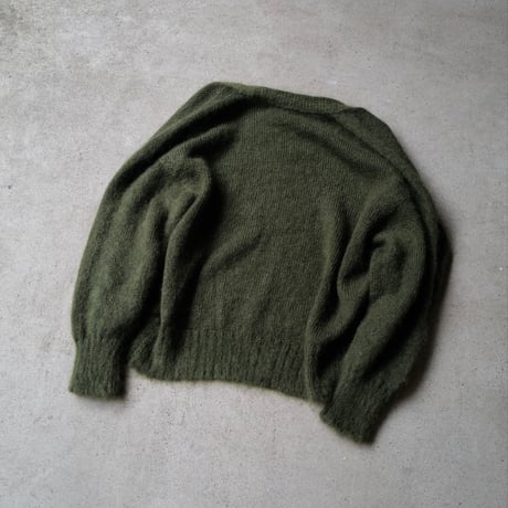 Kid Mohair Cardigan "Military Green"