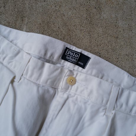 [W34] POLO CHINO SHORTS 2tuck_80s vintage