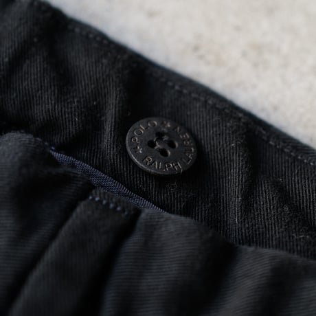 [W37 L32] Super Black_VINTAGE POLO CHINO 2tuck Pants_no.17