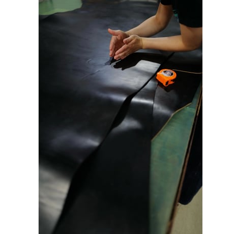 [anytee classics]  Narrow Long Belt_Black Pink