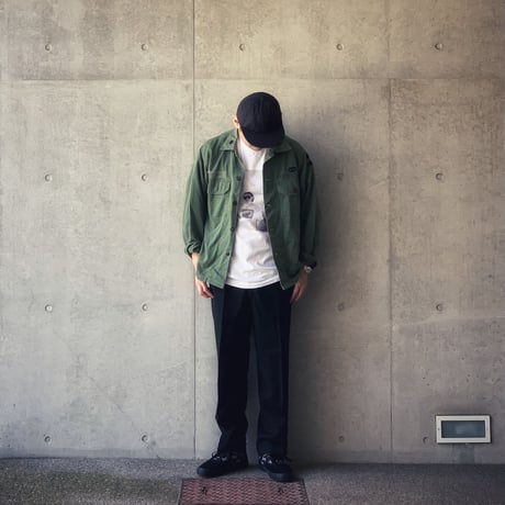 ［XL fit］USARMY Olive Green Shirts_First model_no.10