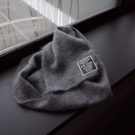 Kid Mohair Neckwear Scarf "Snow Gray"