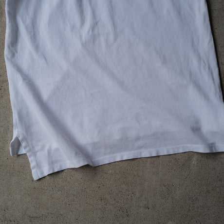 ［L］POLO SHIRT_MADE IN USA_80-90s vintage_white