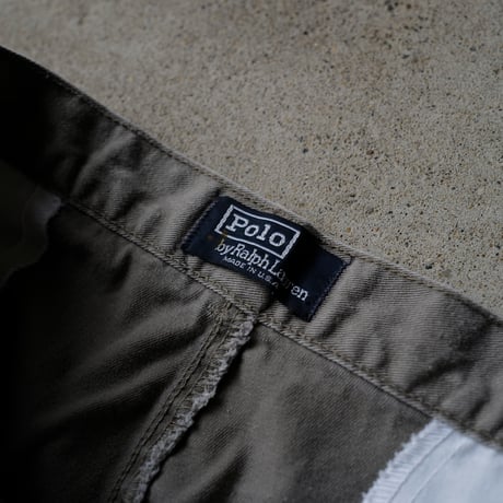 ［W34 L29］VINTAGE POLO CHINO 2tuck PANTS_Military Olive_no.5