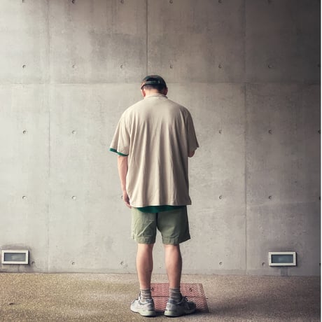 ［XXL］POLO SHIRT_MADE IN HONG KONG_90s vintage_COYOTE_no.1