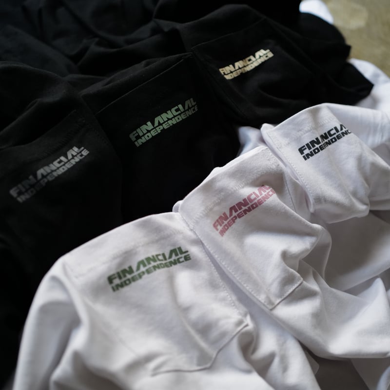 トップス anytee classics Financial Independent anytee classics] Financial Independent Tee_Whi