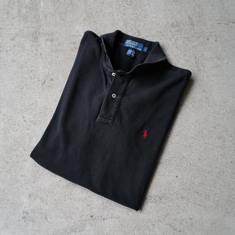 ［L］POLO SHIRT_MADE IN USA_80-90s vintage_black
