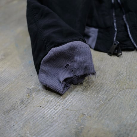 "Super Black" Shrink MA-1_Lavender Rib_no.8