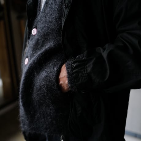 8周年記念店頭限定 Kid Mohair Cardigan "Charcoal Black Pink"