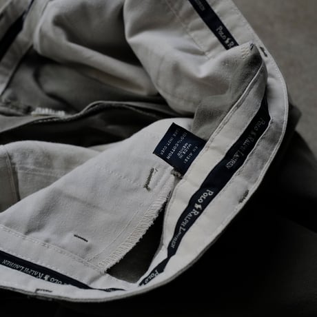 ［W40 L30］VINTAGE POLO CHINO 2tuck PANTS_Military Olive_no.7