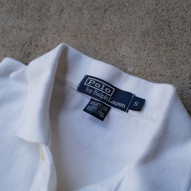 S］POLO SHIRT_MADE IN USA_80-90s vintage_white ...